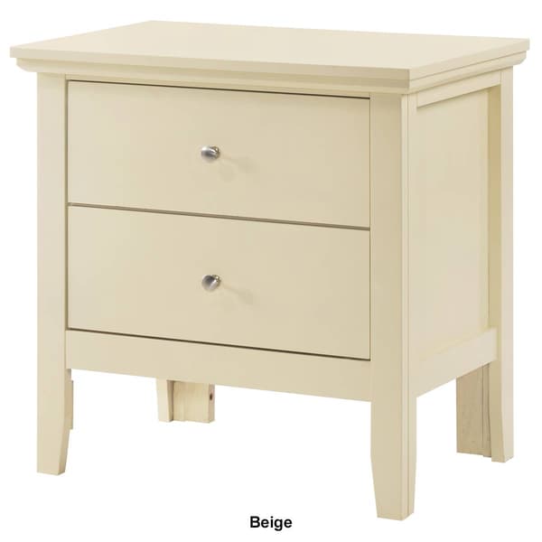 Passion Furniture Primo 2-Drawer Nightstand