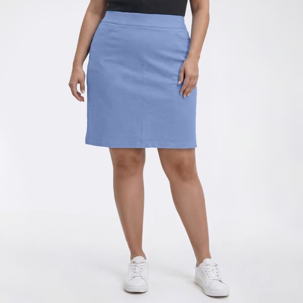 Plus Size Napa Valley Cotton Super Stretch Split Hem Skort