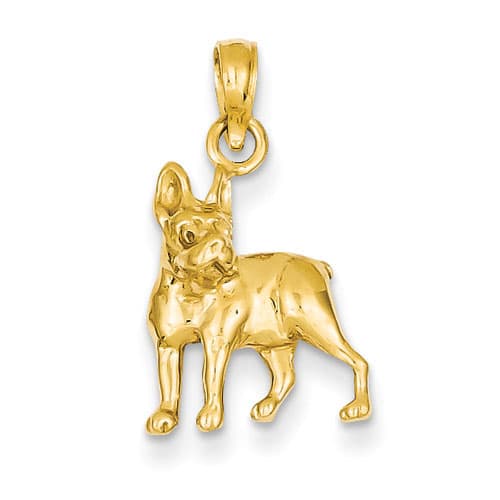 Unisex Gold Classics™ 14kt. Boston Terrier Dog Pendant