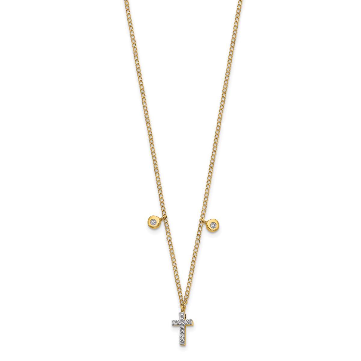 Diamond Classics™ 14kt. Gold Diamond Cross Necklace