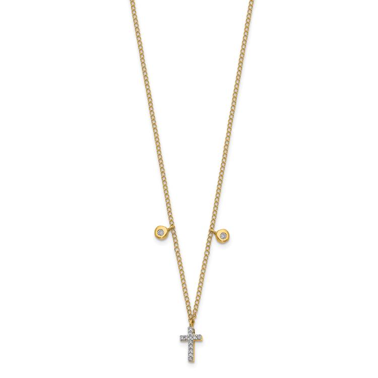 Diamond Classics(tm) 14kt. Gold Diamond Cross Necklace