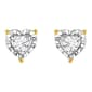 Nova Star™ Yellow Gold Lab Grown Diamond Heart Stud Earings - image 3
