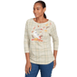 Womens Ruby Rd. Must Haves II Autumn Cat Houndstooth Tee - image 3