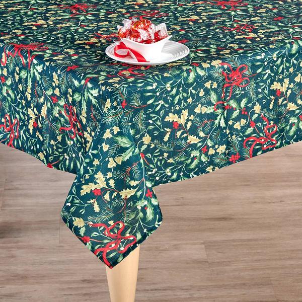Laura Ashley(R) Evergreen Ribbon Tablecloth - image 