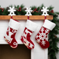 Northlight Reindeer Embroidered Christmas Stockings - Set of 3 - image 1