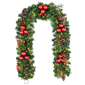 Puleo International 6ft. LED Pinecone & Berries Adorned Garland - image 1