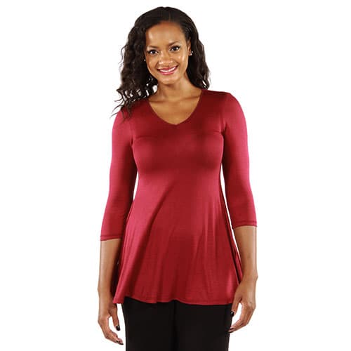 Womens 24/7 Comfort Apparel Sublime Silky Tunic Top