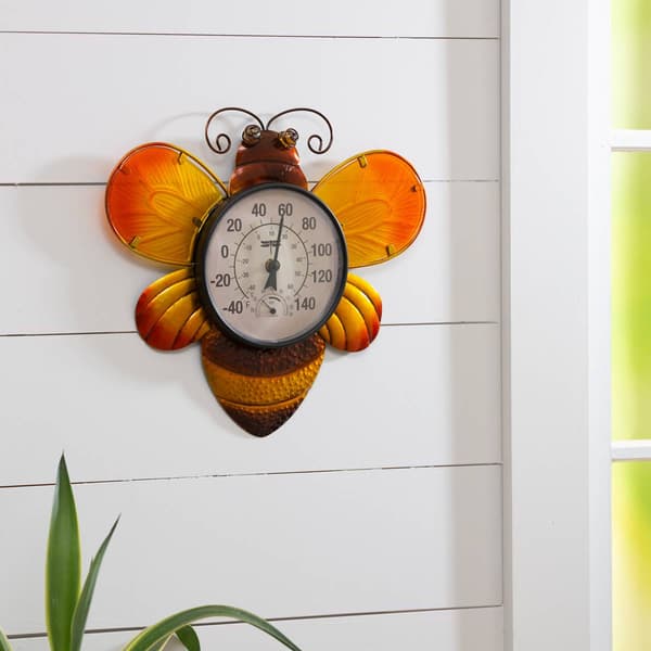 Evergreen Bee Outdoor Wall Thermometer