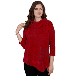 Womens Ruby Rd. Happy Holidays Mixed Animal Textured Sweater