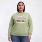 Plus Size Top Stitch by Morning Sun Kitty Fleece Sweatshirt - image 1