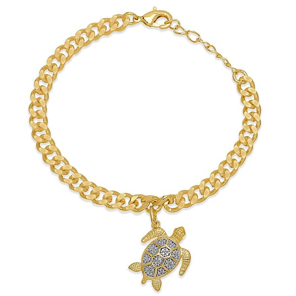Gemstone by Gianni Argento Turtle Cuban Chain Bracelet - image 