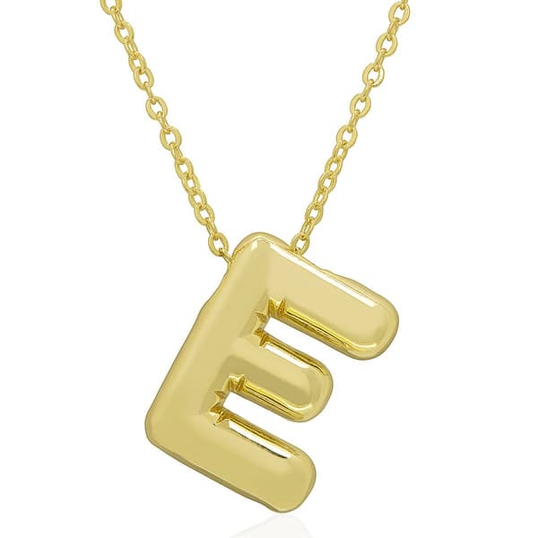 Plain Puff Initial E Pendant - image 