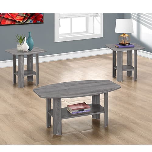Monarch Specialties Set of 3 Tables - Grey