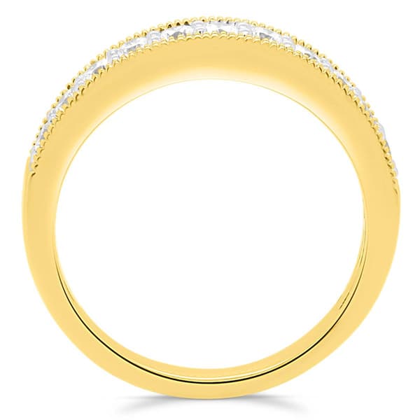 Nova Star® Yellow Gold 3/4ctw. 11 Lab Grown Diamonds Band Ring