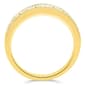 Nova Star® Yellow Gold 3/4ctw. 11 Lab Grown Diamonds Band Ring - image 4
