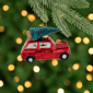 Northlight Station Wagon with Tree Glass Christmas Ornament - image 2
