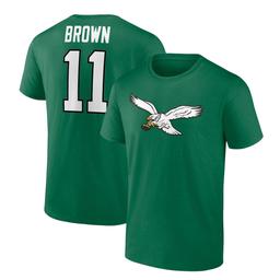 Mens Fanatics Eagles Brown (11) Classic Throwback Solid Tee