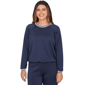 Petite Ruby Rd. Jetsetter Ultra Knit Bubble Hem Pullover Top - image 1