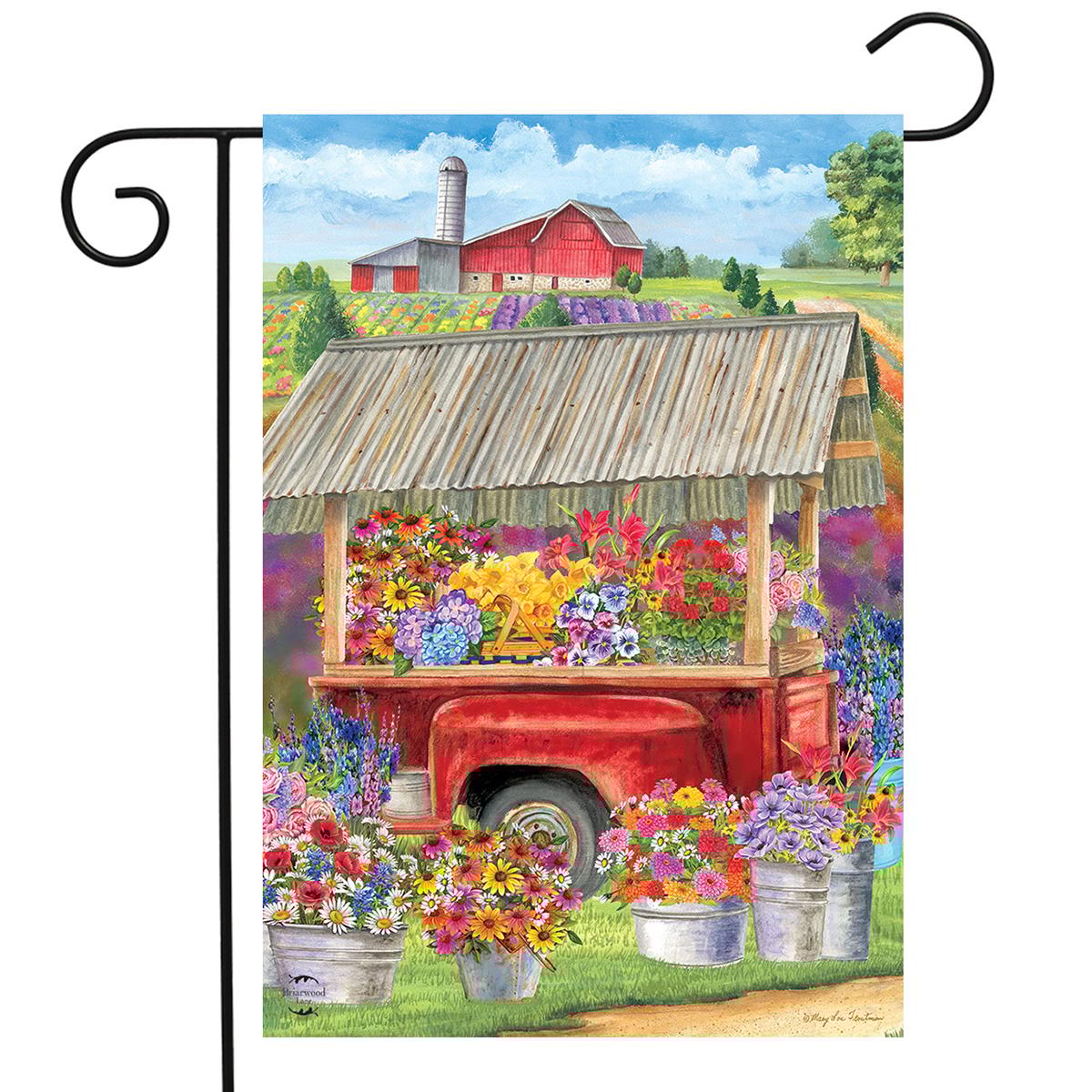 Briarwood Lane Farm Floral Garden Flag