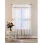 Vintage Embroidered Macrame Trim Sheer Curtain Panel - image 3
