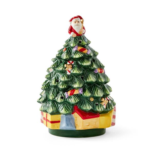 Spode Christmas Tree Figural Lit Napkin Holder - image 