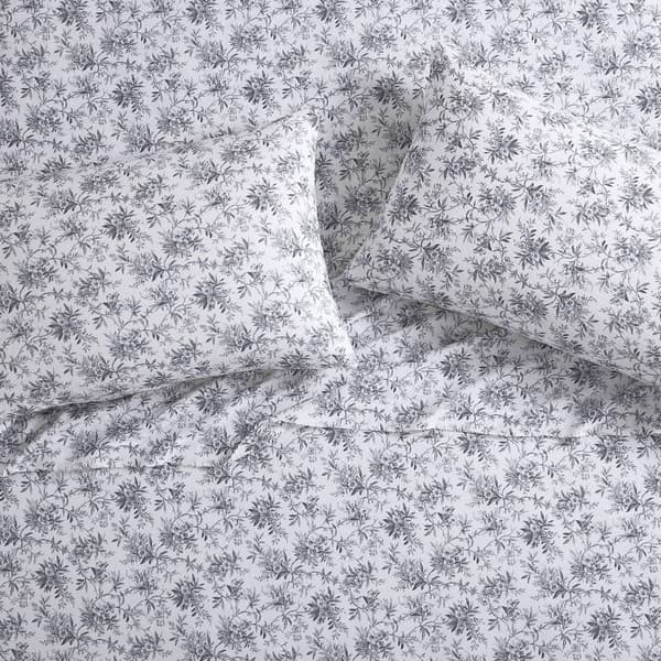 Laura Ashley Faye Toile Cotton Flannel Sheet Set