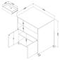 South Shore Axess Microwave Cart on Wheels-Cherry - image 6