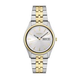 Mens Seiko Essentials Chronograph Two-Tone Watch - SUR430