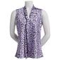 Womens Kasper Sleeveless Abstract Tie Front Blouse - image 1