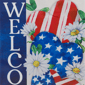 Northlight Stars and Stripes Hearts "Welcome" Garden Flag - image 4