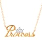 Disney Sterling Silver Gold-Plated Princess 18in. Necklace - image 1
