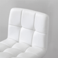 Linon Home Decor Brandt White Faux Leather Adjustable Barstool - image 8