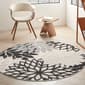 Nourison Aloha Monochrome Tropical Indoor/Outdoor Round Rug - image 6