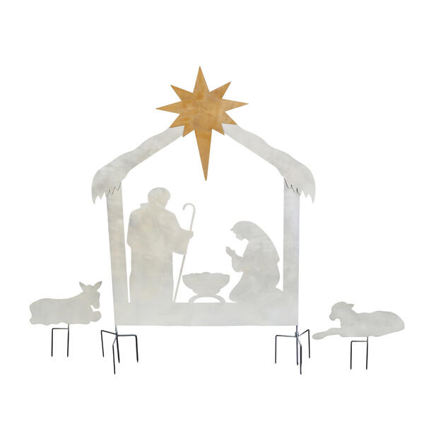 Evergreen 3pc. Nativity Metal Yard Scene - image 