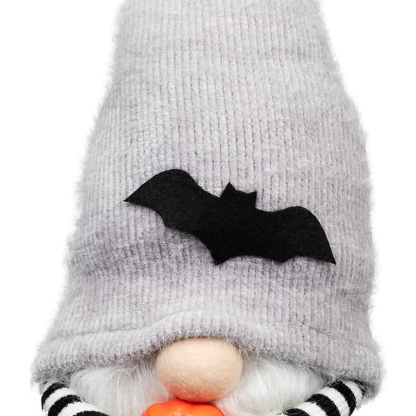 Northlight Seasonal 9.5in. Standing Gnome With Pumpkin and Bats