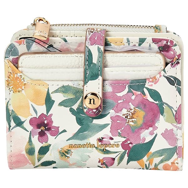 Womens Nanette Lepore Leza Bifold Wallet - Spring Magnolias