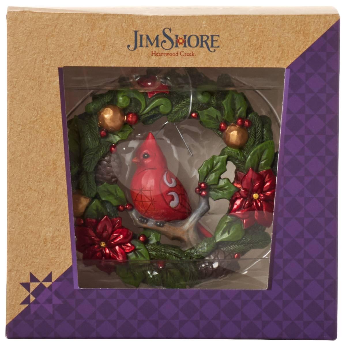 Jim Shore Cardinal Inside Wreath