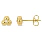 Sophia B 0.02ctw. Triple Bead Diamond 14kt. Gold Earrings - image 1