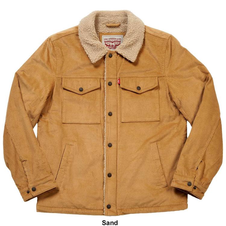 Mens Levi''s® Corduroy Trucker Coat w/Sherpa Lining
