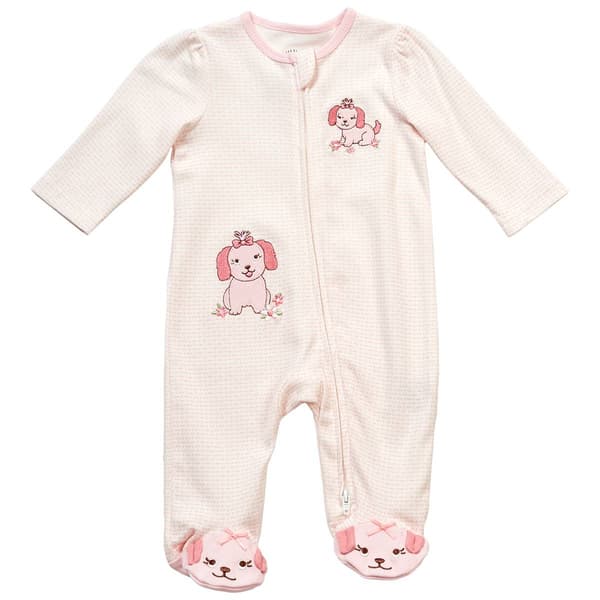 Baby Girl (NB-9M) Little Me Lovely Pups Footie Pajamas - image 