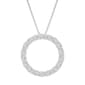 Diamond Classics(tm) Sterling Silver 1/10ctw. Circle Pendant - image 1