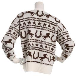 Juniors No Comment Mossy Western Button Front Cardigan - Gardenia