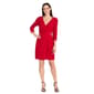 Petite R&M Richards Solid Wrap Dress w/ Gold & Silver Pendant - image 1