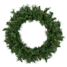 Northlight Pre-lit Chatham Pine Multicolor Light Christmas Wreath