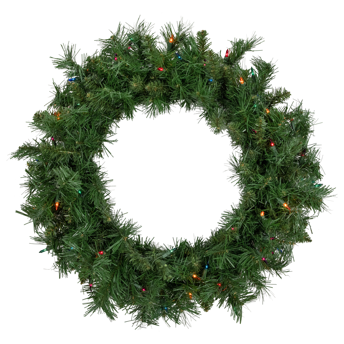 Northlight Pre-lit Chatham Pine Multicolor Light Christmas Wreath