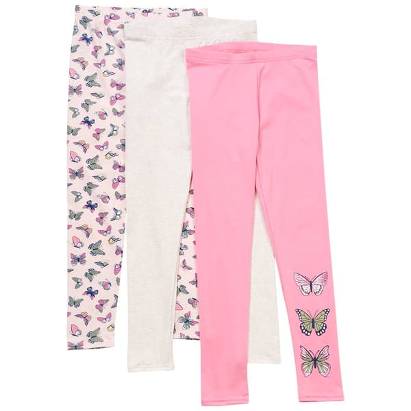 Girls &#40;7-12&#41; BTween&#40;R&#41; 3pk. Butterfly Leggings - image 