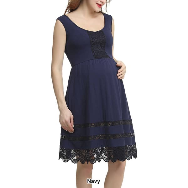 Womens Glow &amp; Grow® Lace Accent Maternity Empire Waist Dress