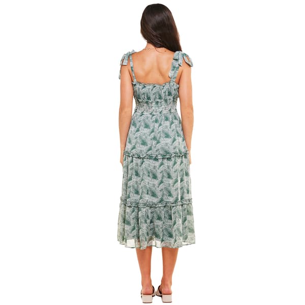 Juniors Trixxi Palm Bay Sleeveless Midi Dress