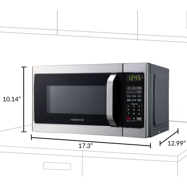 Farberware&#174; .7 Cu. Ft. Brushed Stainless Microwave