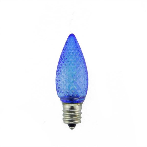 Sienna 4pk. C7 Blue Faceted Christmas Replacement Bulbs - image 